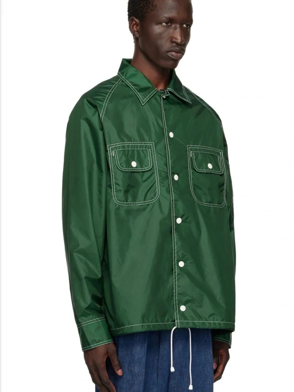 Vintage BEAMS PLUS Green Sports SHT-JAC Jacket